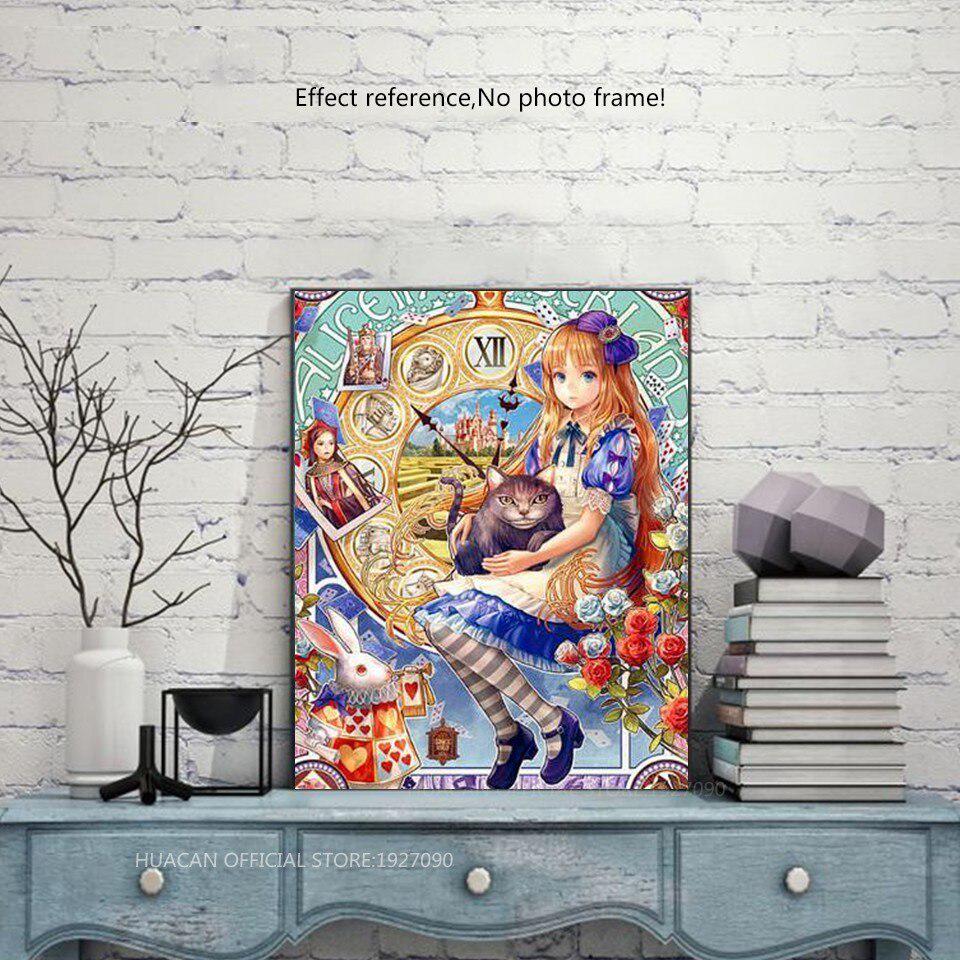 Diamond Painting Rhinestones Cartoon Diamond Embroidery Cross Stitch Girl Mosaic Home Decor