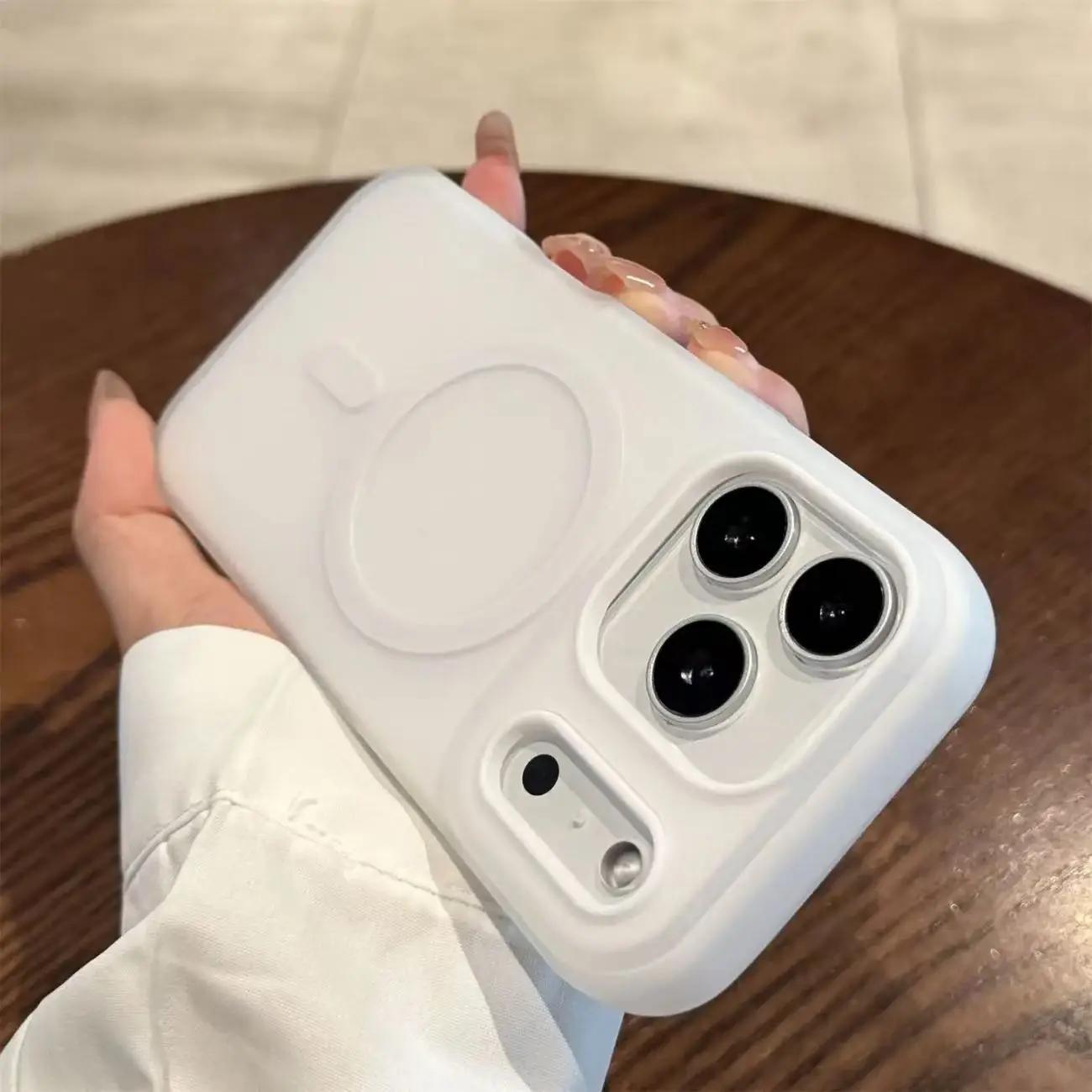 

Роскошный 2-в-1 магнитный чехол конфетного цвета для iPhone 17 Pro 17 Air 17 Pro Max Magsafe Беспроводная зарядка Прозрачный Матовый ударопрочный чехол For iphone 17