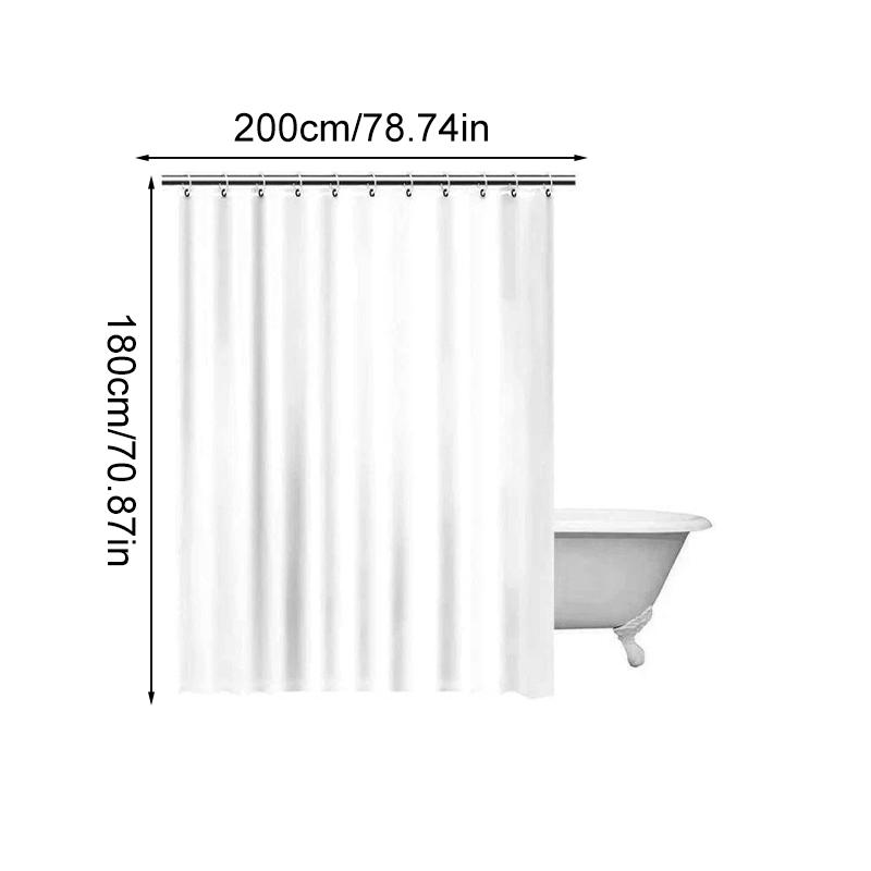 1Pc Bathroom Set DIY Polyester Waterproof 200x180CM Thickening Shower Curtain With Hooks Daisy Flower