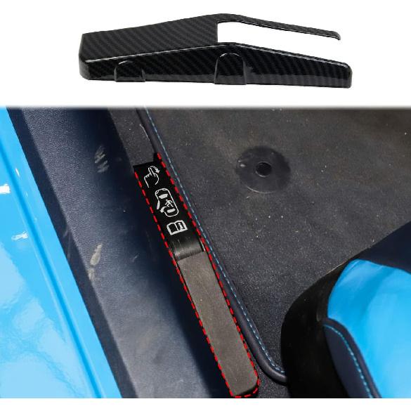 

crosselec Carbon Fiber Forced Door Opening Switch Cover Trims for Chevrolet Corvette C8 2020-2025 (2pcs) Left