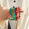 Crystal Tassel Bohemian Crystal Bracelet Multi-Layer Elastic Rope Tassel Bracelet Handmade Beaded Adjustable Women Bracelet