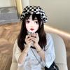 Hat Women's Autumn New Cloud Hat Chessboard Gebere Retro Fashion Breathable Painter Hat