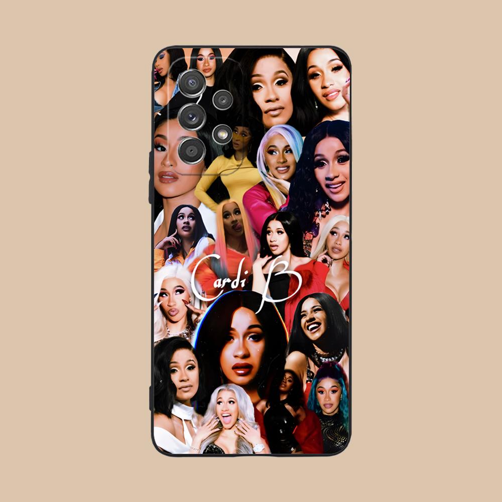 Cardi B Matte TPU Mobile Phone Case for Samsung Galaxy M55 54 42 35 34 33 32 23 22 15 14 13 12 F55 5G Colorful Cover