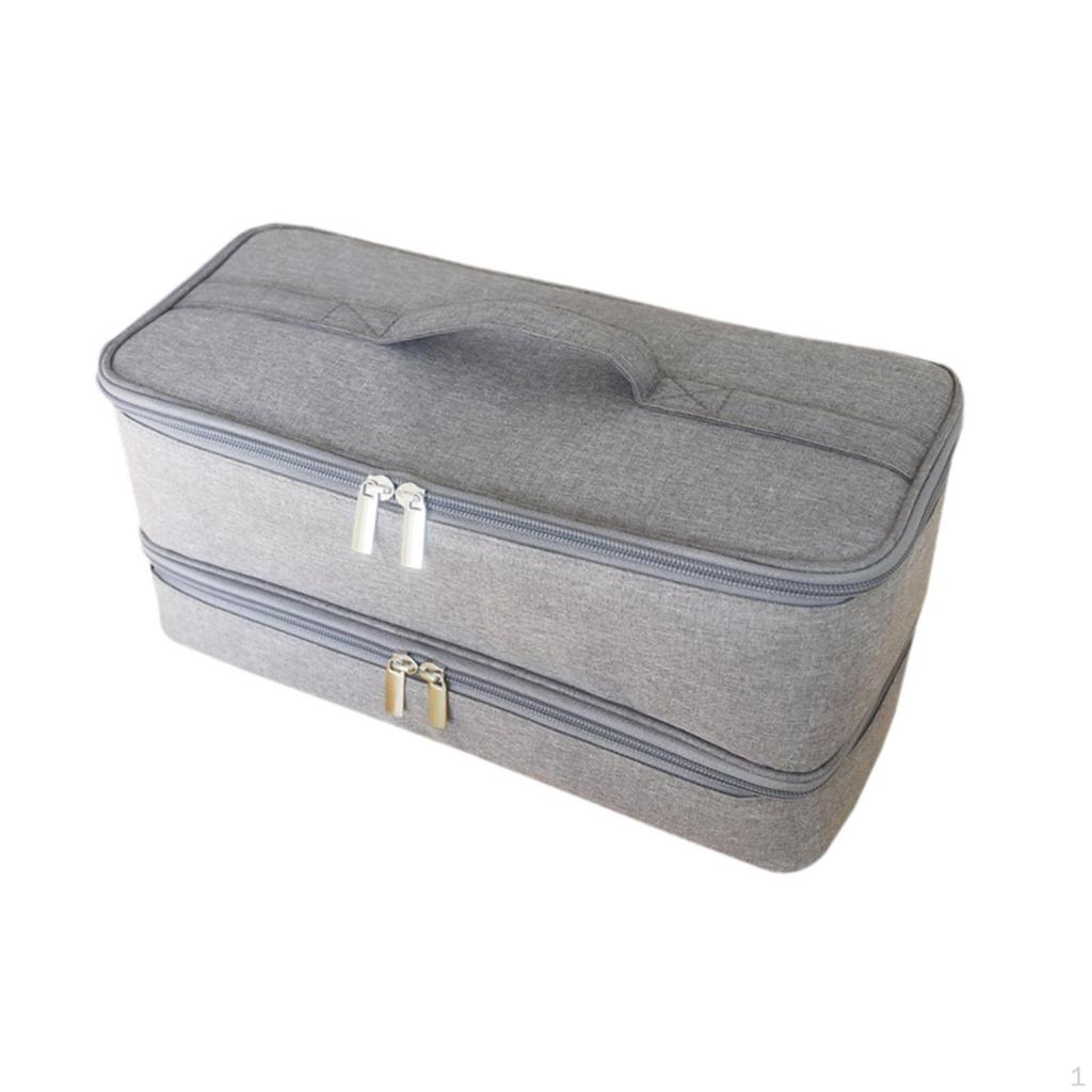 Hair Dryer Bag Double Layer Portable Storage Carrying Case for Travel Bathroom Nozzle