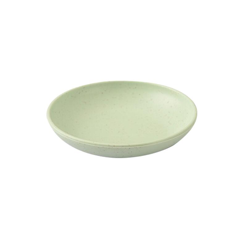 ZISIZ Nordic Green 3-Compartment Wheat Straw Sauce & Snack Dishes - 5 Pack