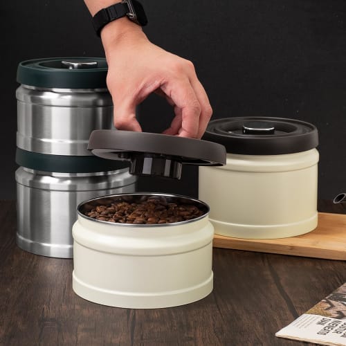 MERMOO YILAN Coffee Canister, Vacuum Canister, Coffee Storage Container, Food Storage, Vacuum Storage Container, Anti-oxidation, Storage Box for Beans