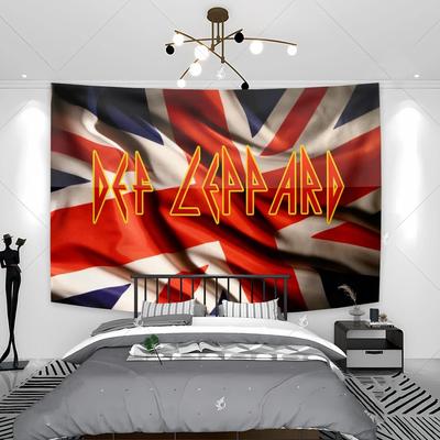 İngiliz Rock Grubu Vintage Duvar Halısı 90x150cm Polyester Duvar Askısı Dekorasyon Yatak Odası Oturma Odası Hediye İçin
