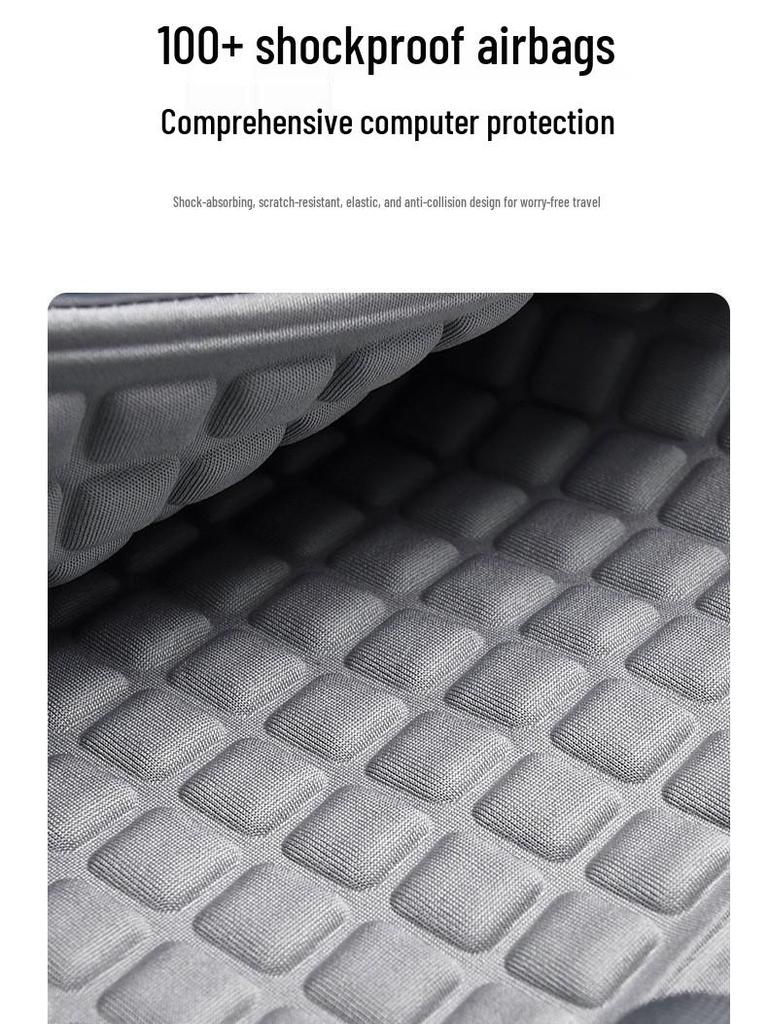 Shockproof 16-17.3 Inch Laptop Bag: Airbag Protection, Handheld & Shoulder Carry Options, Large Capacity