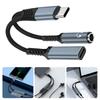Aluminum Alloys Type C To Two 3.5mm Sound Jacks With PD60W Charging And Losslessly Music Transmission