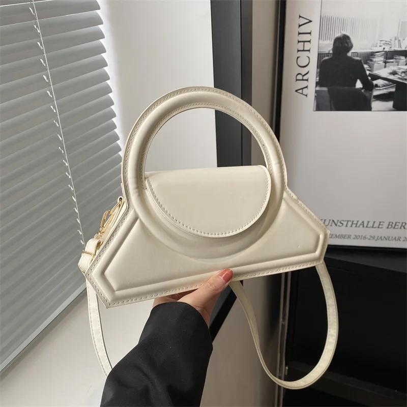 A Fashion Handbag  Spring New Foreign Solid Color Shoulder Crossbody Bag Foreign Small Square Shoulder Bag Women
