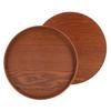 Solid Wood Wooden Plate Round Shape Food Server Coffee Serving Wood Serving Tray  Restaurant
