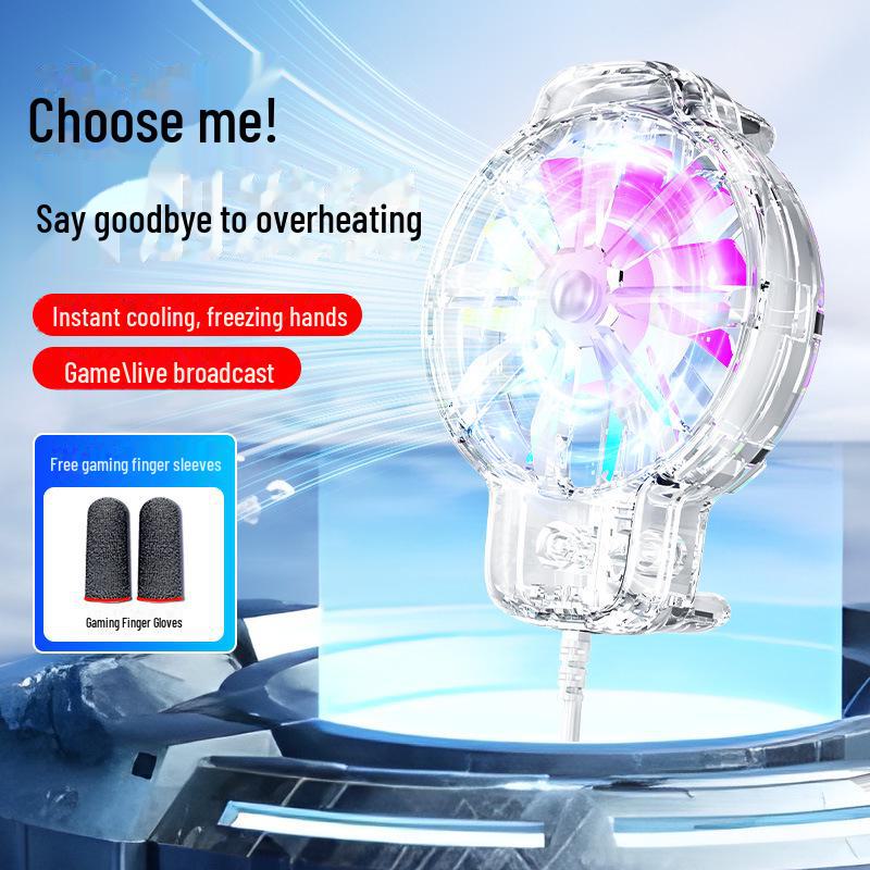 Transparent Mobile Phone Radiator DY68: Silent, Universal, Portable Wind Cooler for Fast Heat Dissipation