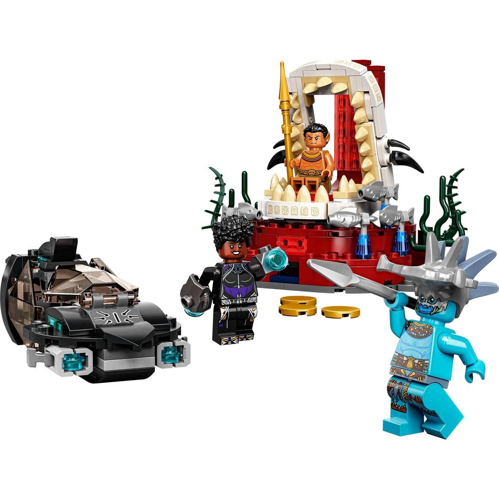 LEGO Super Eroi Marvel La Sala del Trono del Re Namor 76213 Mattoncini da Costruzione Giocattolo Regalo Supereroe Fumetto Americano Gioco di Finzione Ragazzi Età 7+