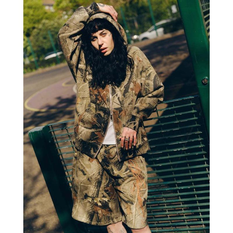 STREETRICH Baggy Sports Jogging Summer Casual Basketball Y2K Harajuku Street Fashion Acrylic Knit High Waist Capri Shorts for Men and Women