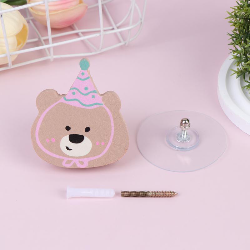 Cute Animal Wooden Hook Cartoon Wall Mount Hanging Hook Decorative Towel Holder Hook For Nursery Bedroom Home Wall Decoration