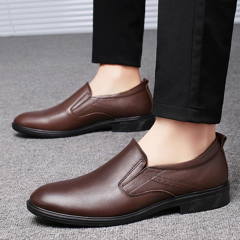 Pantofi formali de afaceri din piele cu slip-on, pantofi de mireasă negri ocazional pentru bărbați, rochie, pantofi oxford de modă, pantofi de birou ascuțiți