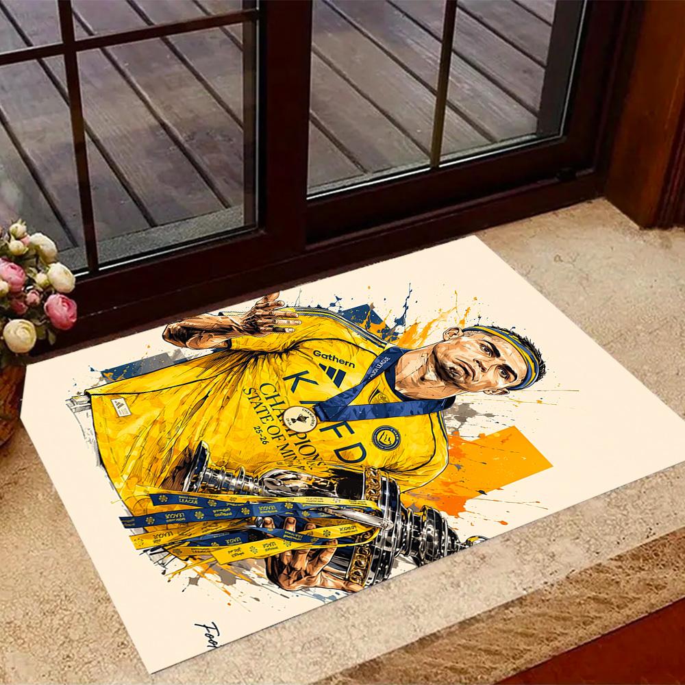 Champion's Glory Celebration Floor Mat Perfect for Dormitory Living Rooms Balcony Study room Anti-slip Rug Office home decor Wedding Party Gift