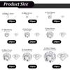 Beebeecraft 230Pcs 1.2-10mm Cubic Zirconia Cabochons Clear Grade A Loose CZ Stones Faceted with Pointed Back for Jewelry Making Crafts Nail, 9 Sizes