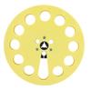1 4 7 Inch Takeup Reel Replacement for ReVox Reel To Reel Tape Player Vintage ABS Empty Tape Reel with 12 Holes Yellow
