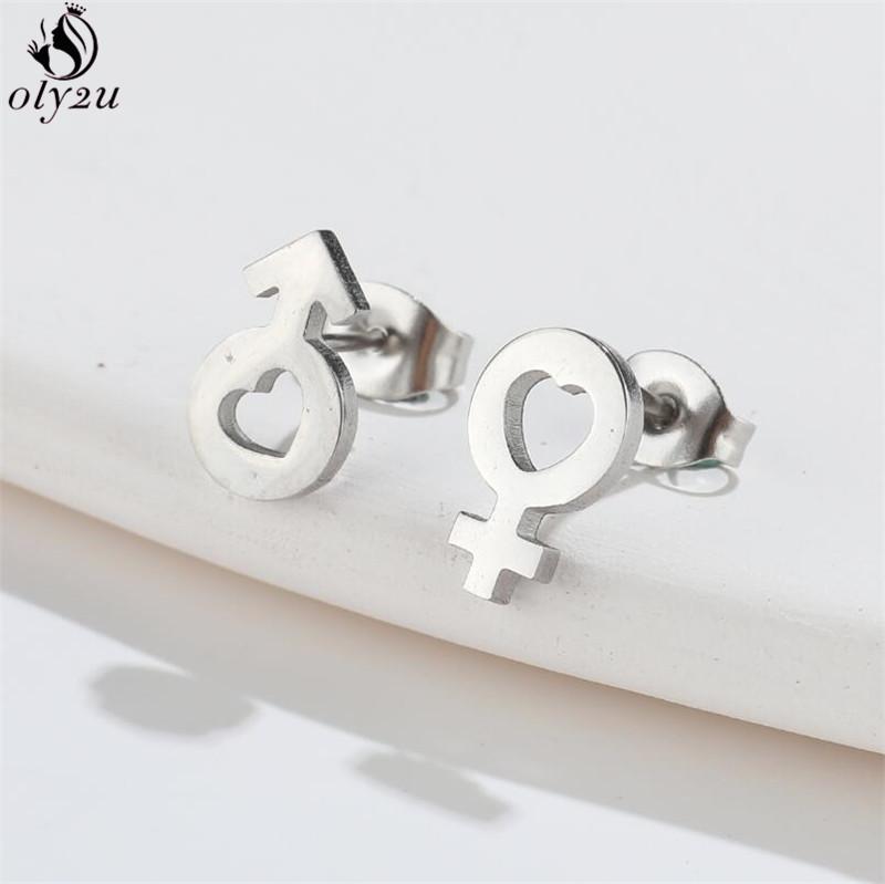 Asymmetry Stainless Steel Key Lock Earring for Women Rabbit Carrot Piercing Jewelry Girls Earrings Gifts Accessories