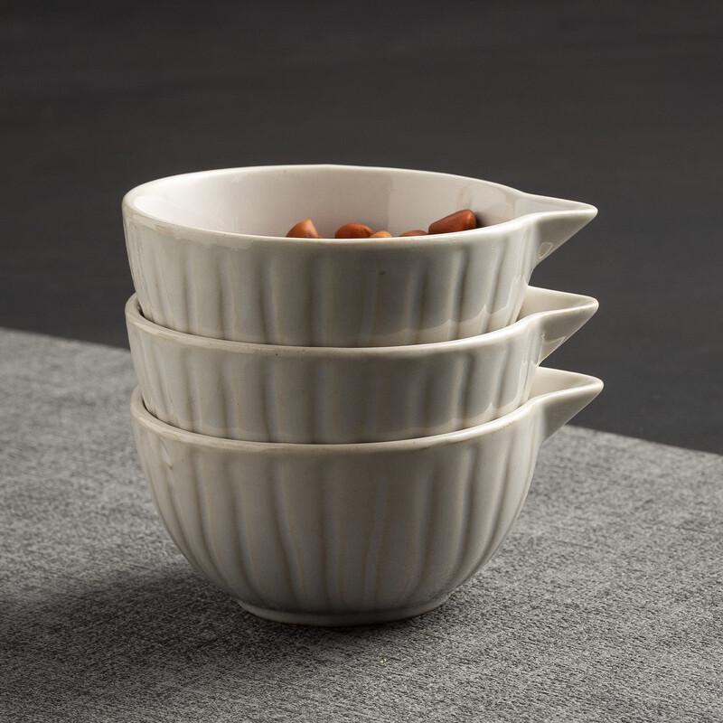 Dairuien Japanese Ceramic Spouted Serving Bowl Set