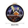 Snow Scene Embroidery Christmas Needlework Kit For Holiday Decorations For Kitchen Living Room Desktop Window Beginner Level A