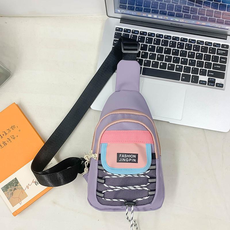 

Stylish New Childrens Bag Color Block Crossbody Chest Bag For Boys And Girls In Modern Design