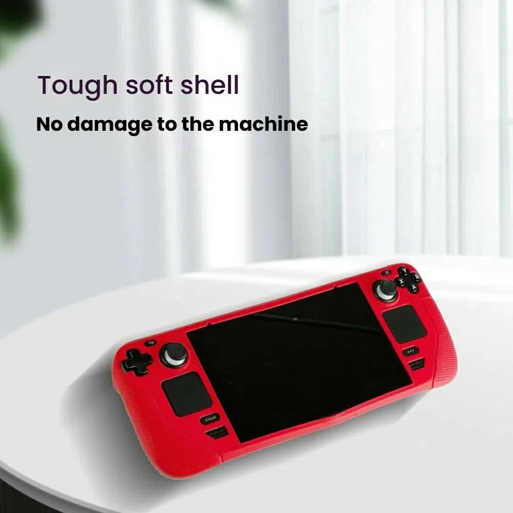 For Steam Deck Silicone Case Integrated Design Washable Shockproof Protective Cover