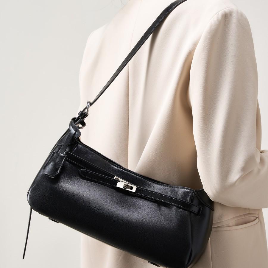 Cowhide Underarm Bag New Niche One-shoulder Messenger Bag Women's Bag