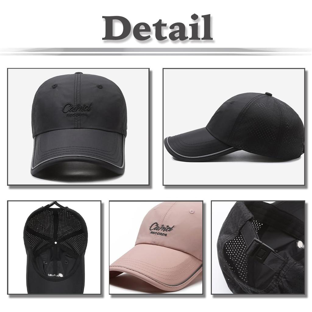 sun CZA096 [White Fang] Cap, hat, sports, protection, running, simple, casual, men's, women's, (dark gray)