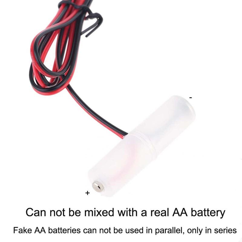 Universal 1m Dual LR03 Battery Eliminator US Plug Power Supply Adapter Replace 2x 1.5V AA AAA Battery for LED Light Toys
