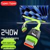 Double Type-C 240W Fast Charging Cable for Apple 15/16, Huawei, Xiaomi Laptops - 6A.