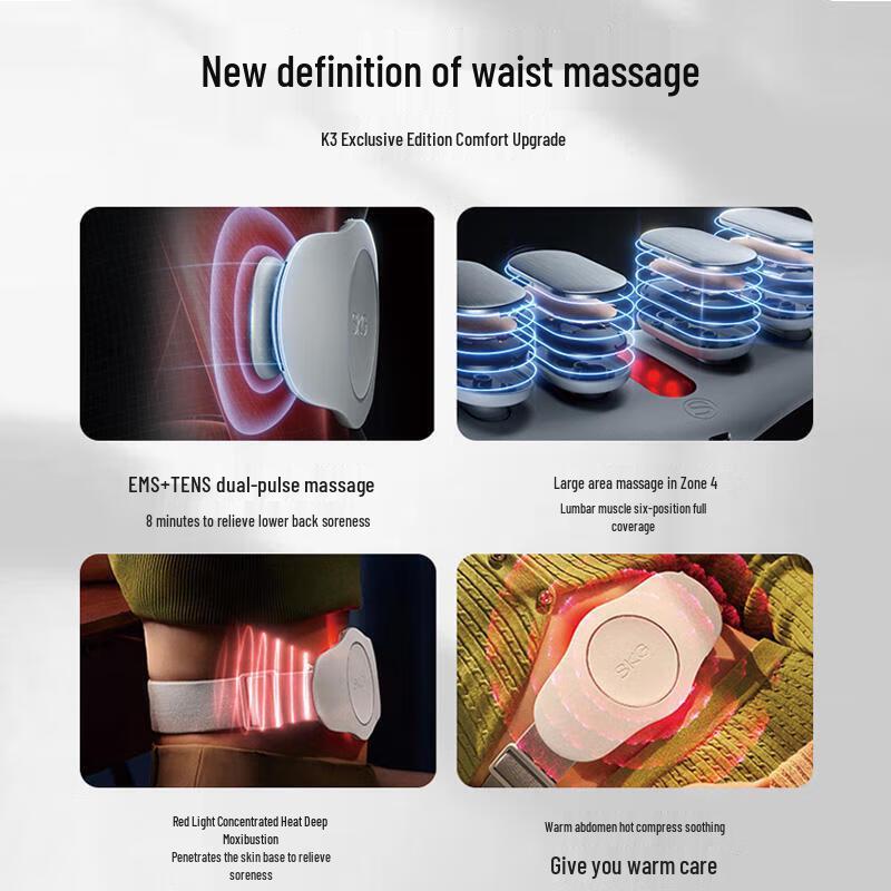 SKG K3 Smart Lumbar & Abdominal Massager Belt CN plug (adapter included)