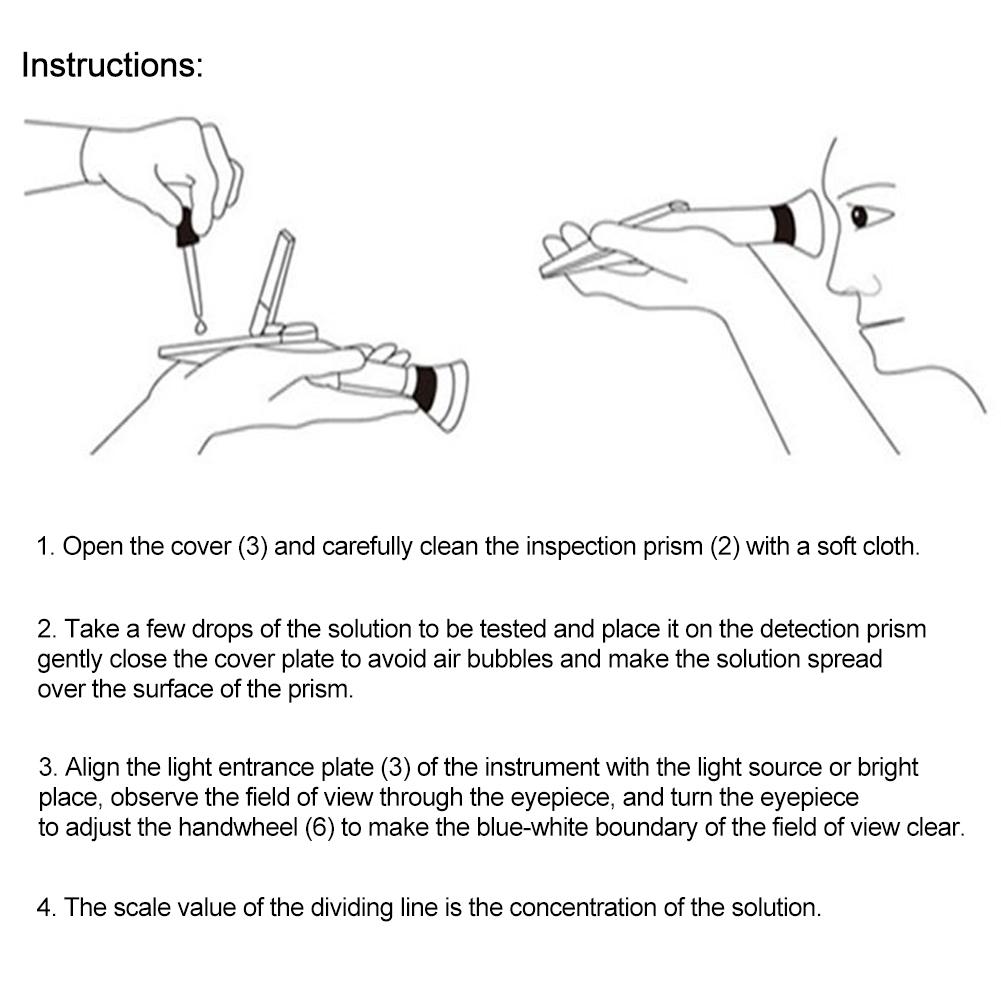 Refractometer Handheld High Accuracy 0 50percent  Brix Liquid Measuring Equipment RHB 50ATC