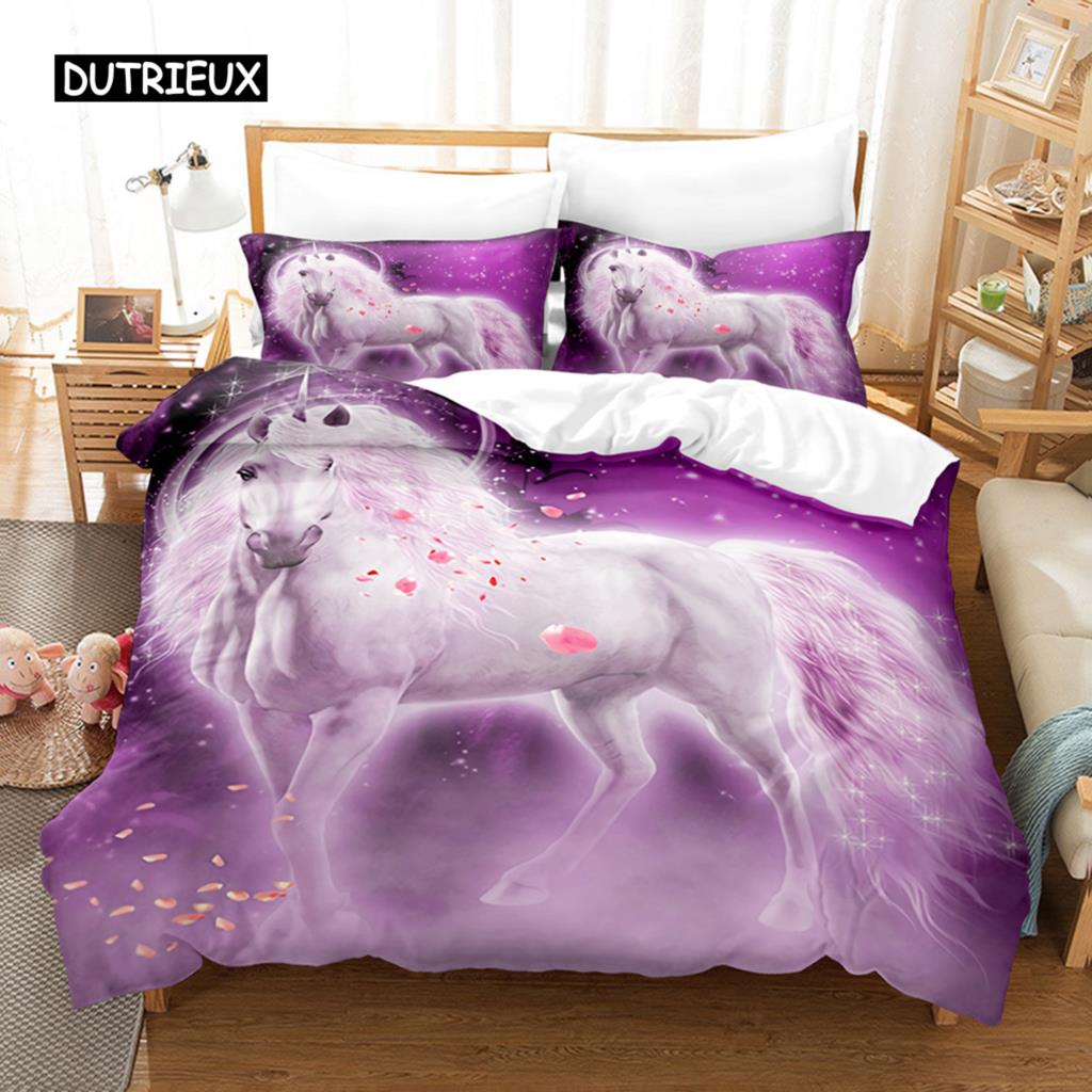 Luxury 3D Bedding Set Europe Queen King Double Duvet Cover Set Bed Linen Comfortable Blanket/Quilt Cover Bed Set Animal  Horse