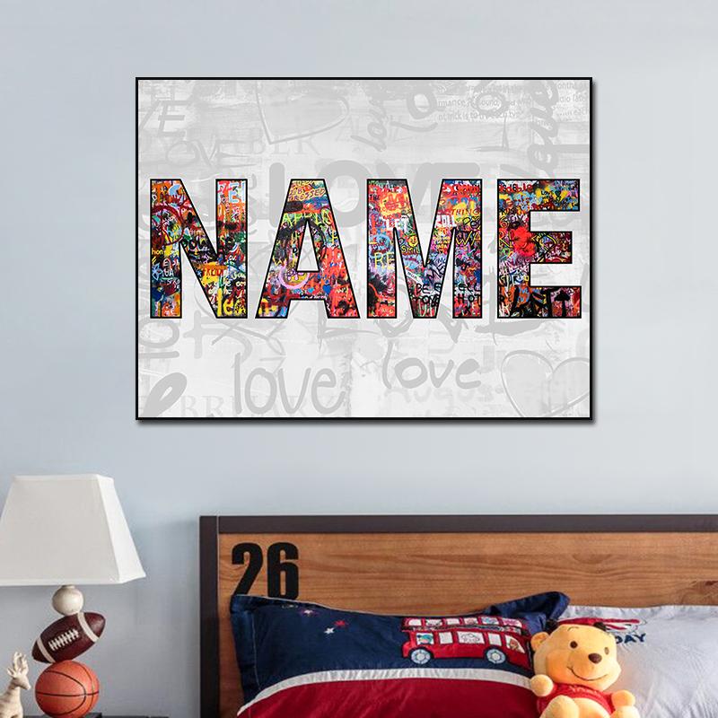 

(solid Wood Frame) Personalized Posters with Names, Street Graffiti, Canvas Paintings, Wall Art Gifts, and Home Decor