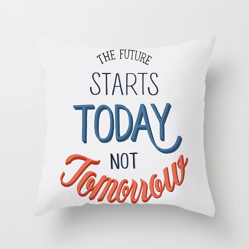 Blue Print Nordic Style Cushion Car Sofa Cushion Pillow Lumbar Cushion Cover Home Furnishings