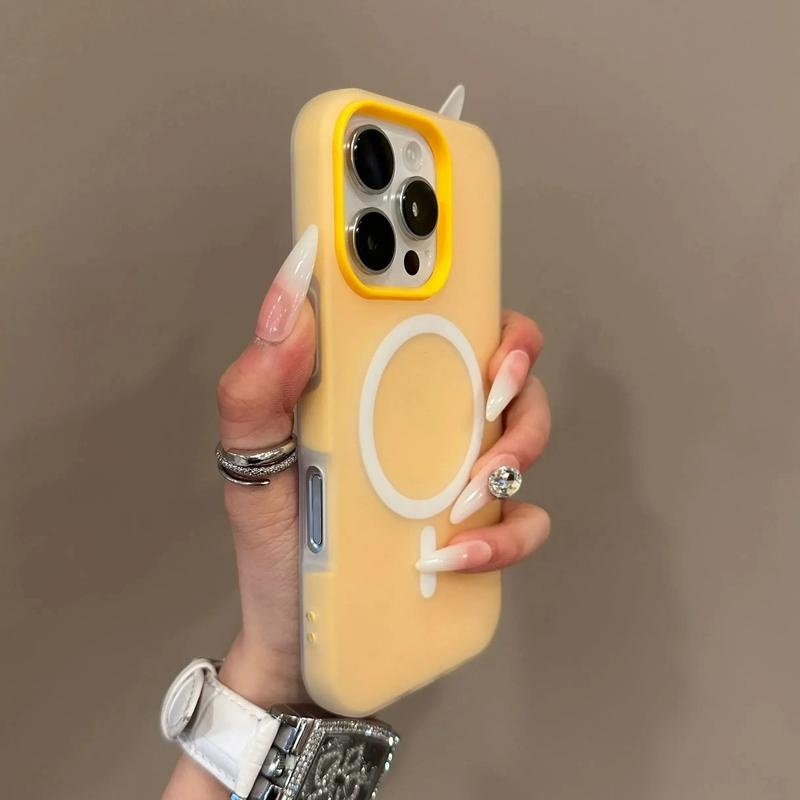 Luxury Candy Color 2 IN 1 For Magsafe Case for iPhone 17 16 15 14 Plus 13 11 12 ProMax Air Magnetic Wireless Charge Bumper Cover