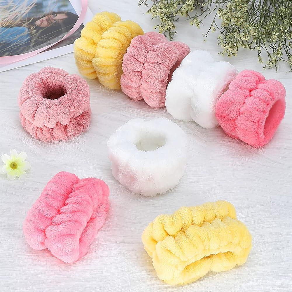 Wristband Facial Washing Wristband 4 Piece Sweatproof Water Absorbent Quick