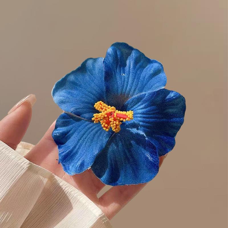 Spring Hibiscus Hair Clip: Beach Resort Style Flower Headwear for Women (New 2025)