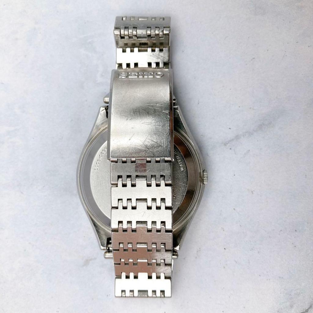 Working condition SEIKO QUARTZ TYPE II Watch 1976 SS Seiko Type 2 Quartz Stainless Steel Silver Vintage Men's Day-Date