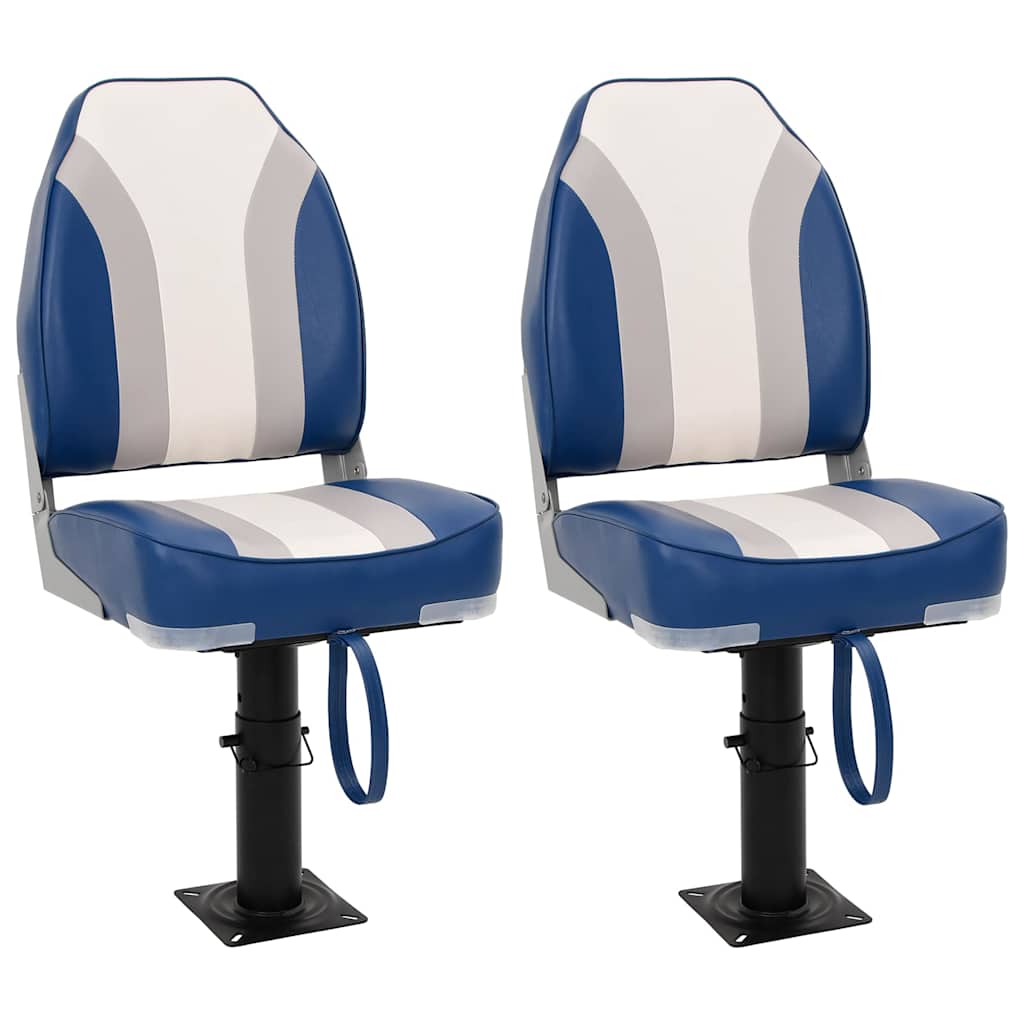 2 Piece Height Adjustable 360 degrees Rotating Boat Seats with Pedestal