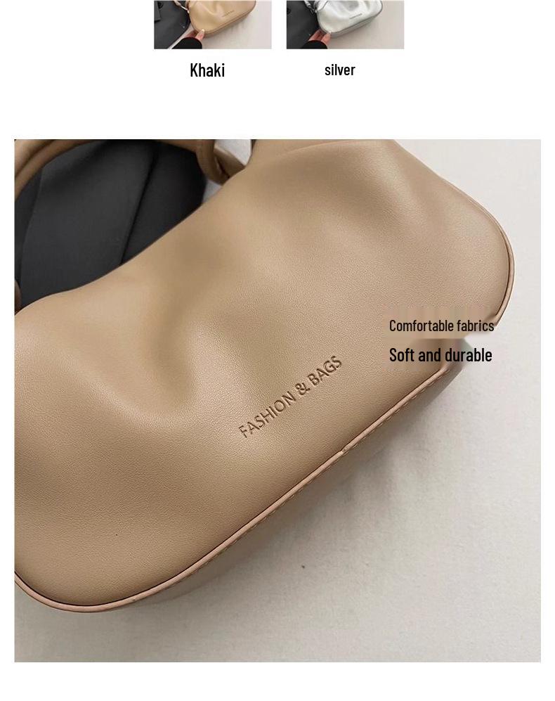 Damen 2025 Neuer Stil Weiches Leder Plissierte Wolkentasche - Einzelne Schulter & Umhängetasche, Vielseitig Vier Jahreszeiten Lässig.