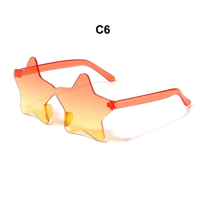 New Borderless Five-Pointed Star Sunglasses Women'S Brand Designer Candy Color Sun Glasses Men'S Outdoor Hip-Hop Eyewear Uv400