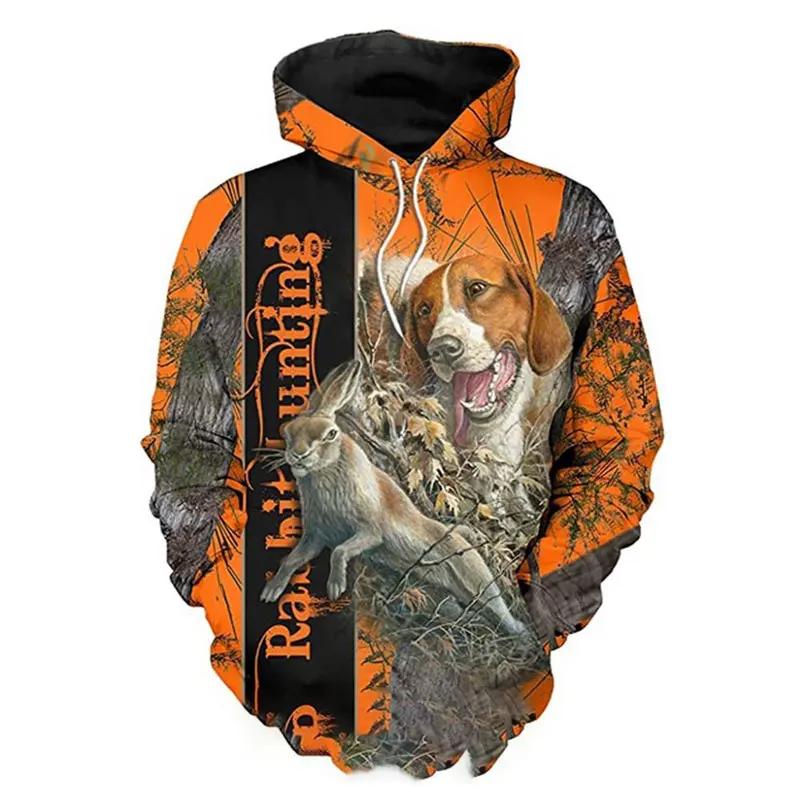 Дикие животные Рыбалка на коже 3D-печать модная мужская толстовка с капюшоном Harajuku уличная одежда пуловер осенняя унисекс повседневная куртка спортивный костюм S