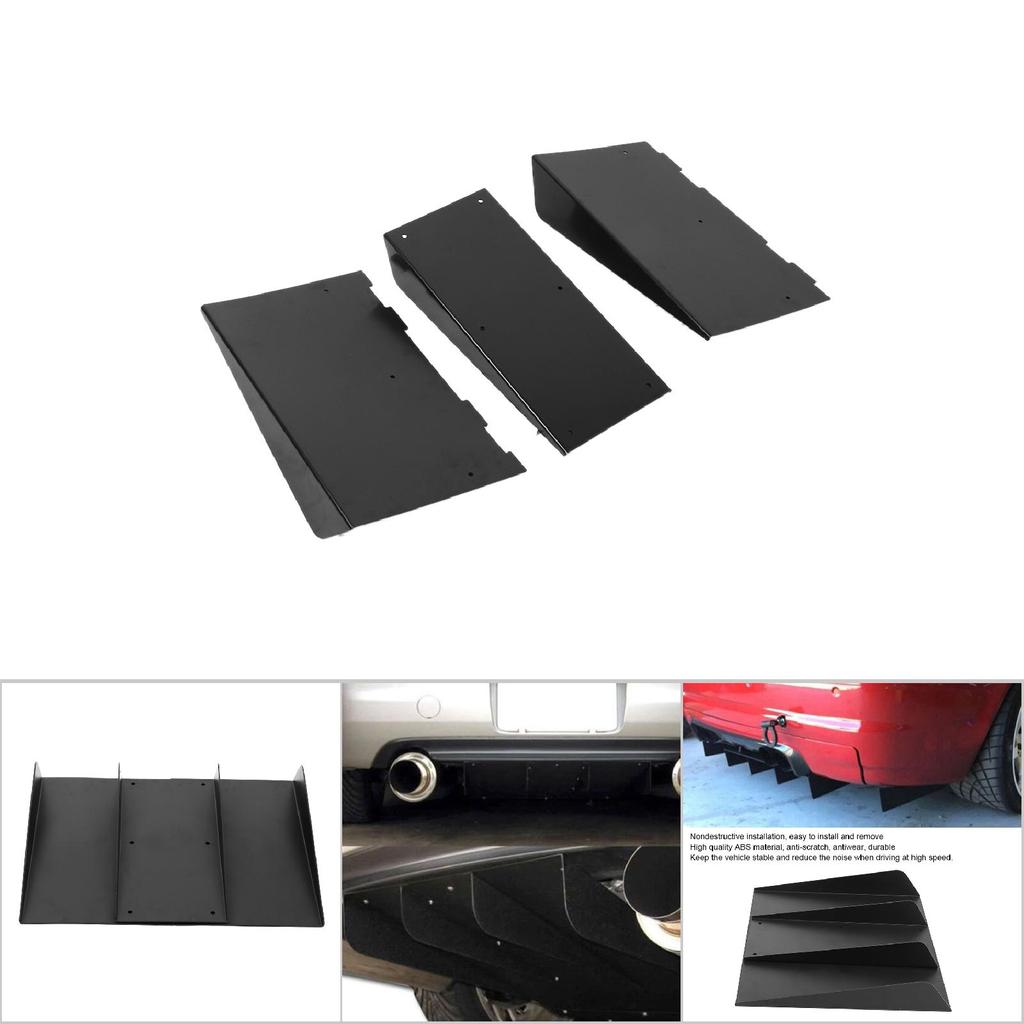 ABS Black Rear Rear Chassis Wing Spoiler Lip Diffuser Universal Car Modified Parts