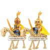 Skeleton Soldier Army King Knight Undead Horse Warrior Bricks Building Block Ringwraith Saddle Roman Soldiers Sword Waffen Toys