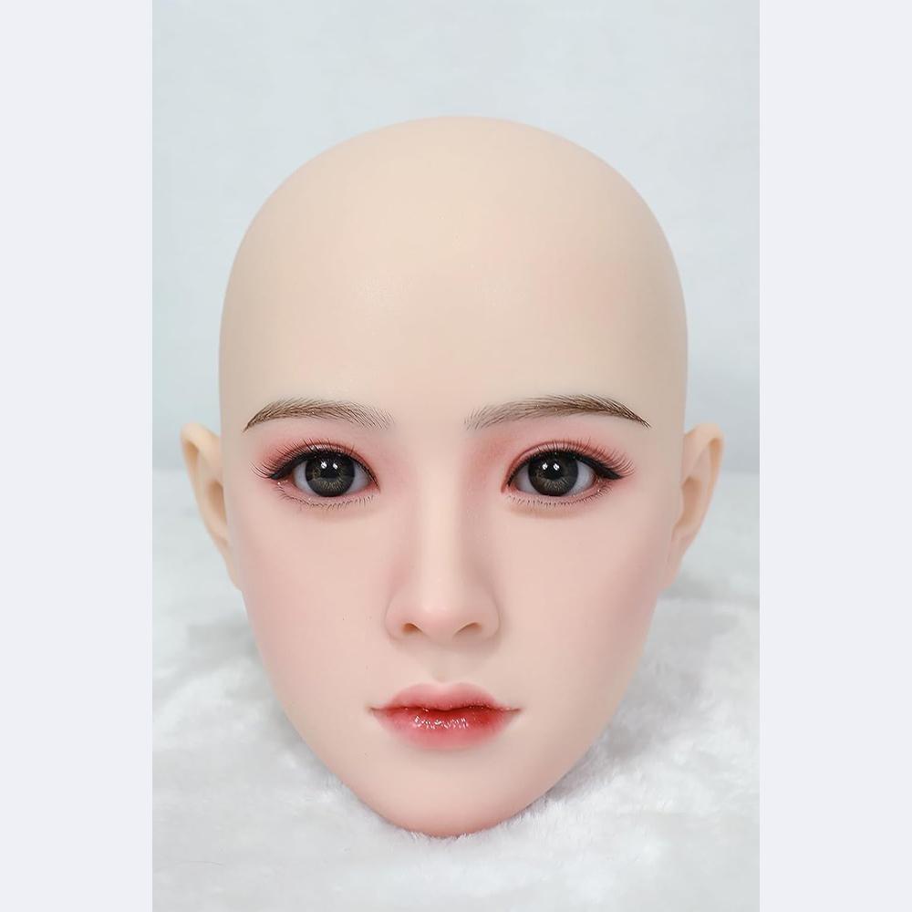 100% Silikonkopf Standardperücke Geeignet für 130-180CM Sexpuppenkörper 2 Verbindungsmethoden Sexspielzeug Mannequins Silikonköpfe GJ051