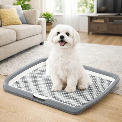 Pet Urine Basin Splash-Proof Dog Training Toilet Removable Net Mesh Dog Potty Toilet Open Top Plastic Pet Potty Pads Indoor Use