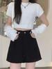 High Waist Corduroy Wide-Leg Shorts: Spring & Autumn 2023 Collection for Women